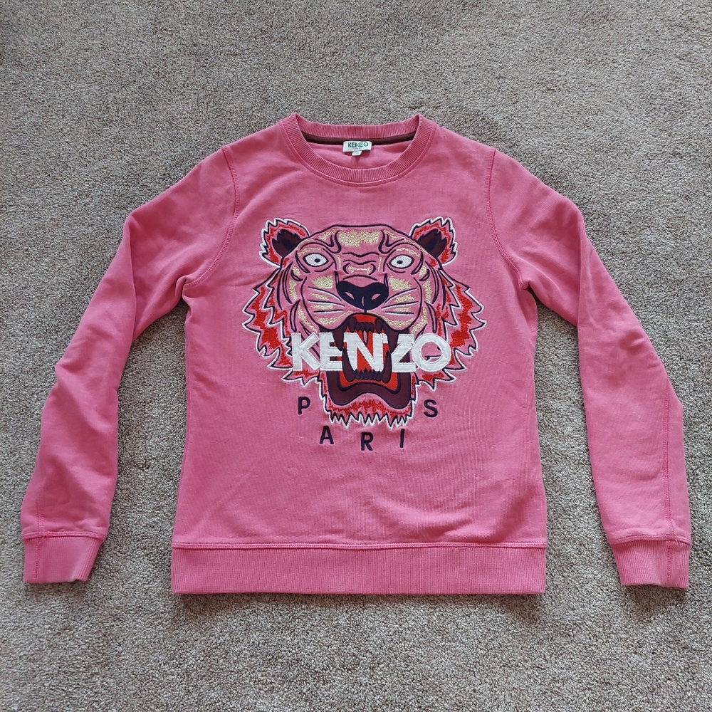 Kenzo Pink Tiger Logo Sweatshirt - Women's Top